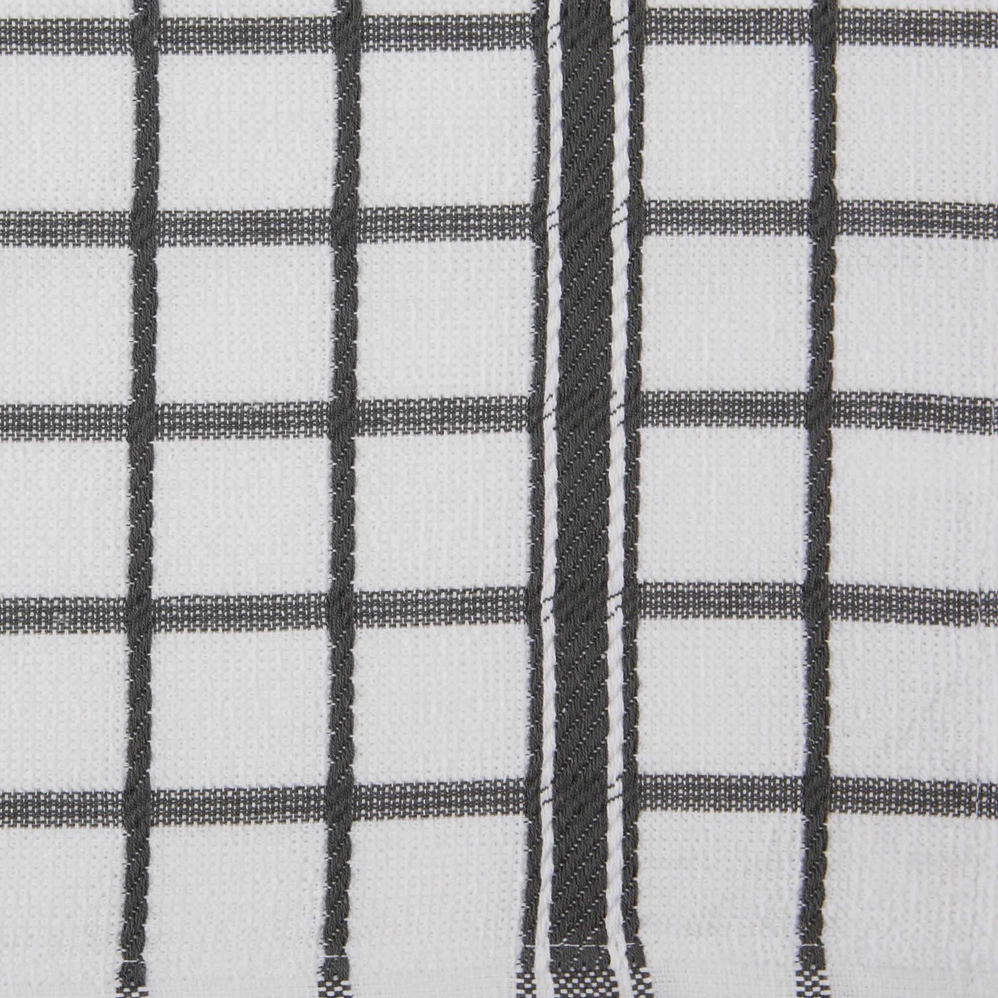DII® Mineral Gray Windowpane Terry Dishtowels, 4ct.